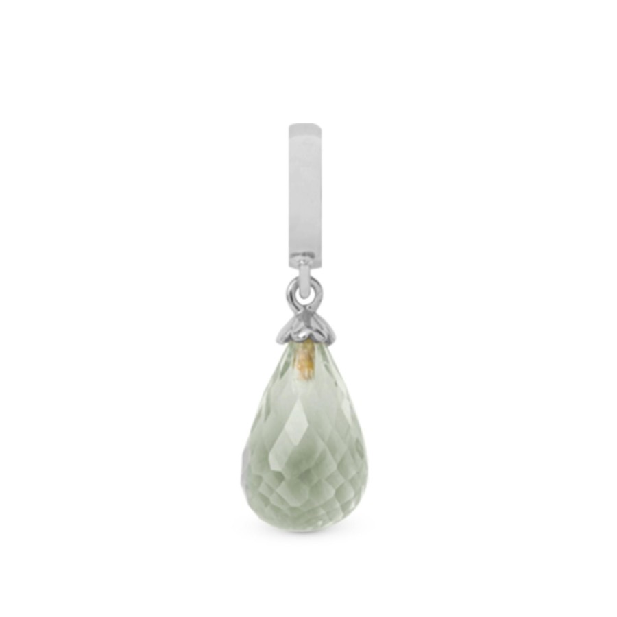 Green Amethyst Drop Silver Best