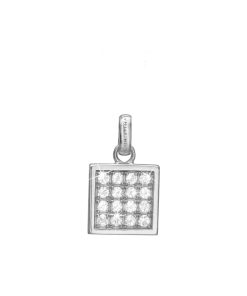 Square Topaz Balance Pendant, Silver Wholesale