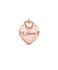 Love Lock Charm Rosa Forgyldt Online