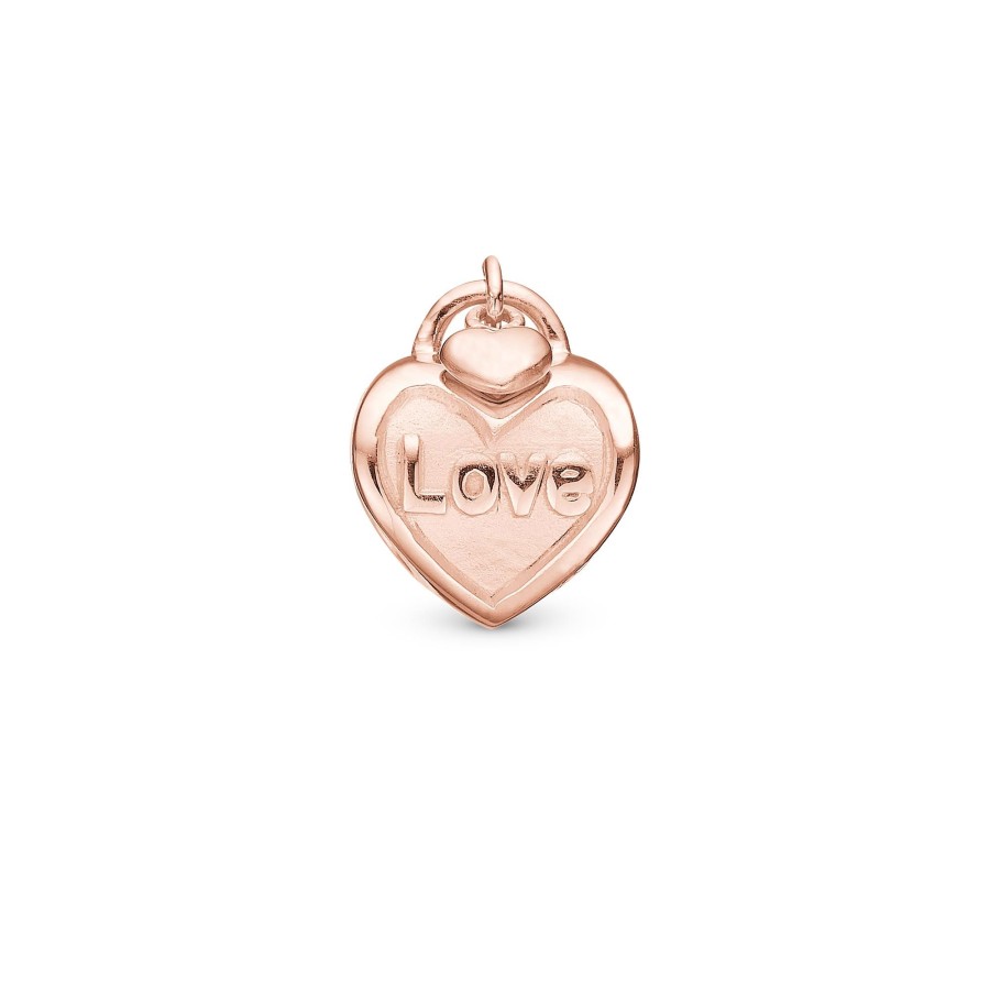 Love Lock Charm Rosa Forgyldt Online