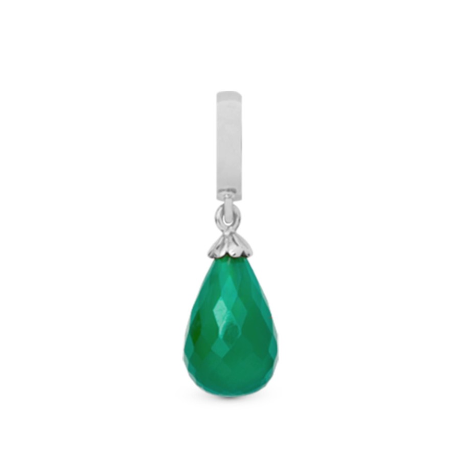 Green Onyx Drop Silver Best