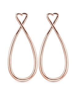 Heart Ear Ring 50 Mm Rose Goldpl Silver Online