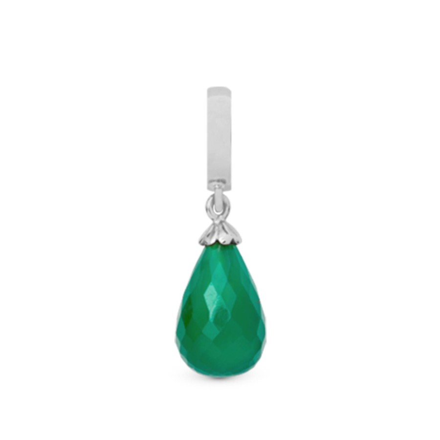 Green Onyx Drop Silver Online