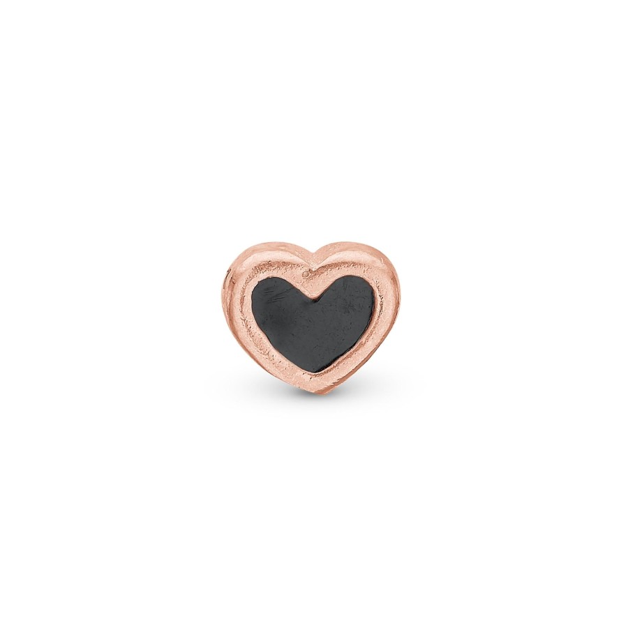 Black Enamel Heart Clearance