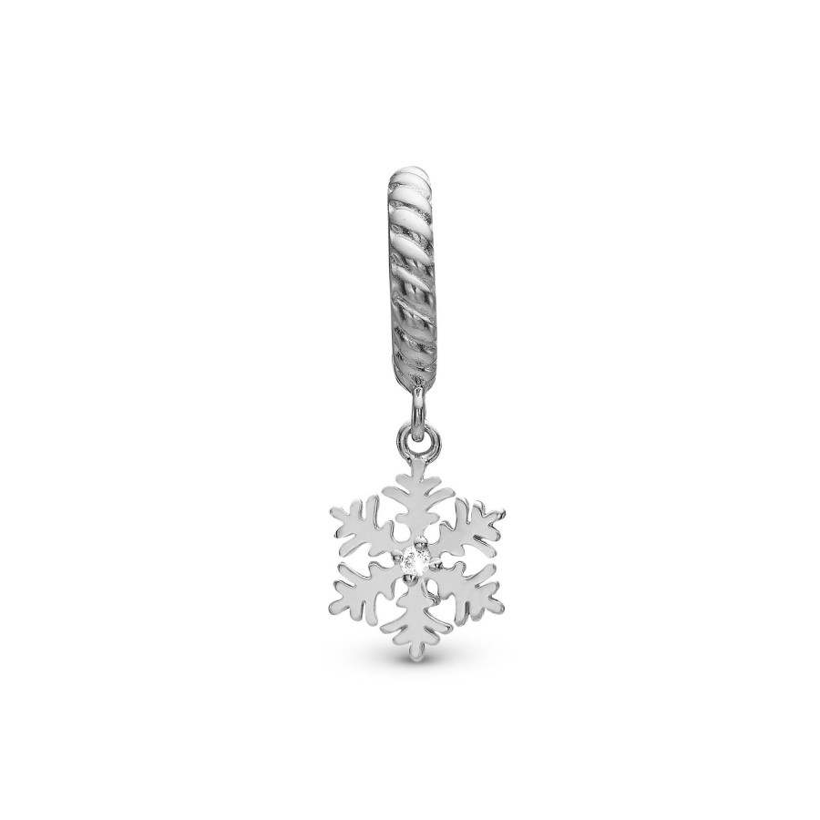 Christmas Snowflake, Charm, Silver Hot