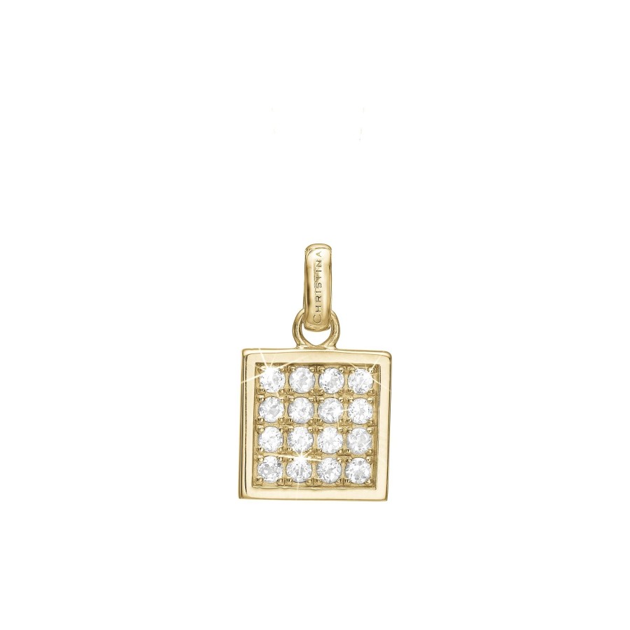 Square Topaz Balance, Pendant, Goldpl Si Best