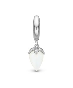 White Chalcedony Charm Solv Hot