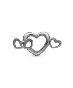 4 Hearts Love Charm Sort Ruthenium New