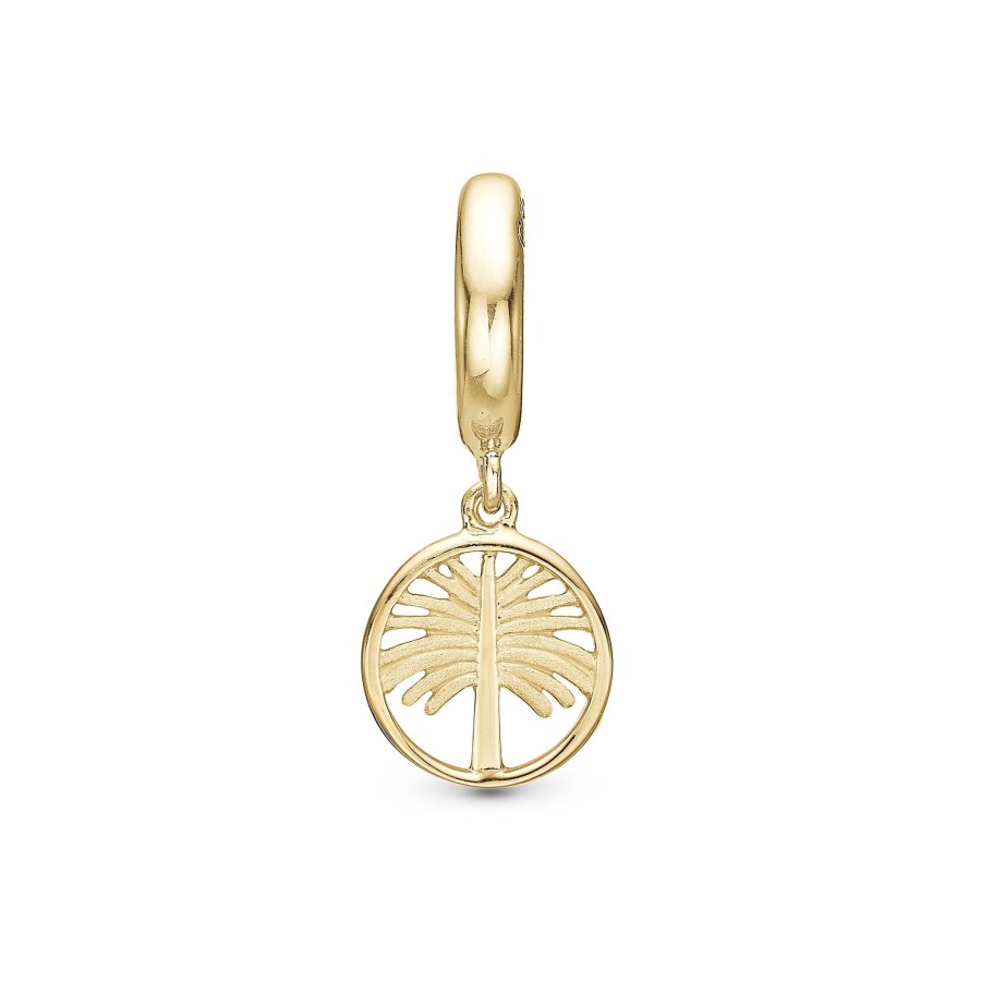 Palm Tree Charm Forgyldt New