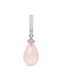 Rose Quartz Drop Silver Wholesale