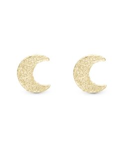 Sparkling Moon, Studs, Goldpl Silver New