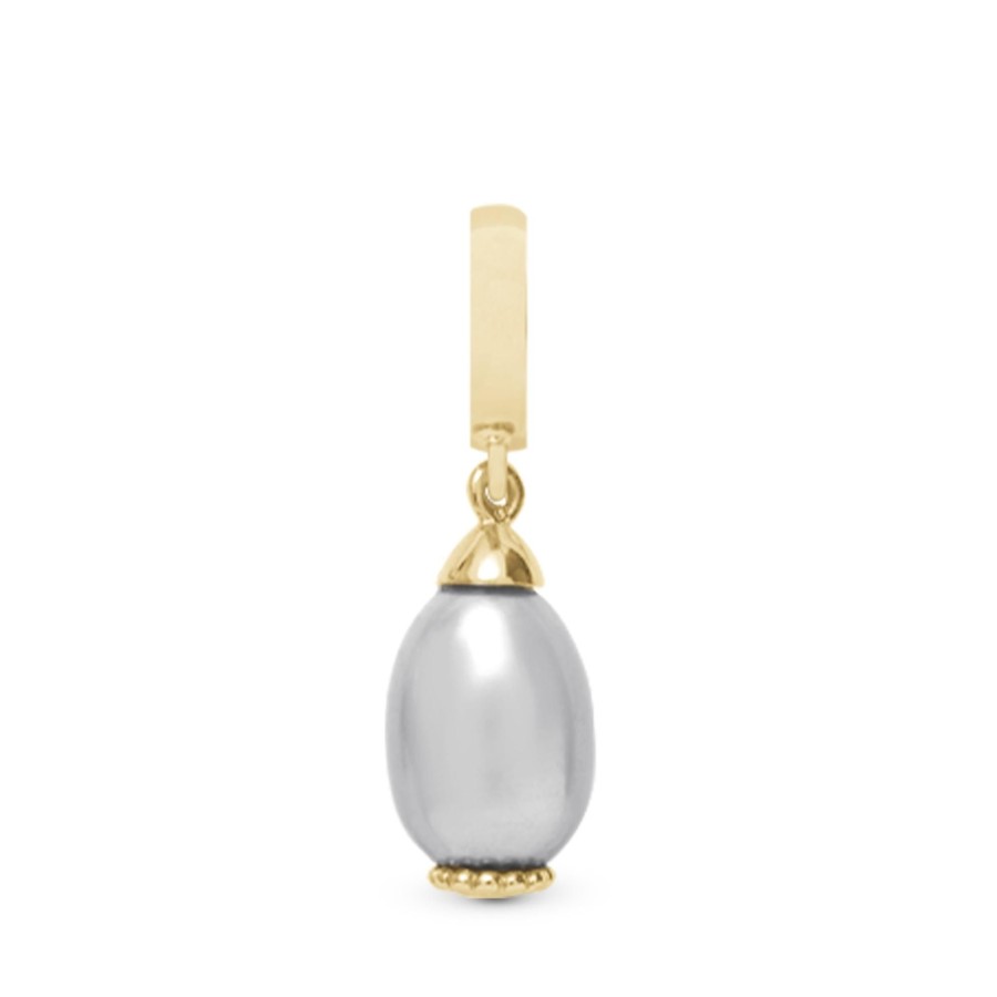 Grey Pearl Drop Gold Wholesale