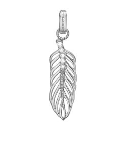 Large Topaz Feather Pendant, Silver Online