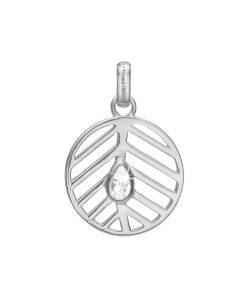 Open Leaf, Pendant, Silver New