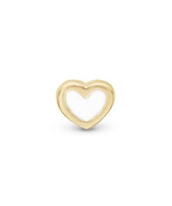 White Enamel Heart Hot