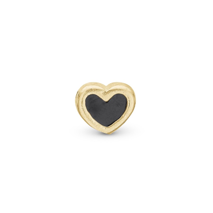 Black Enamel Heart New