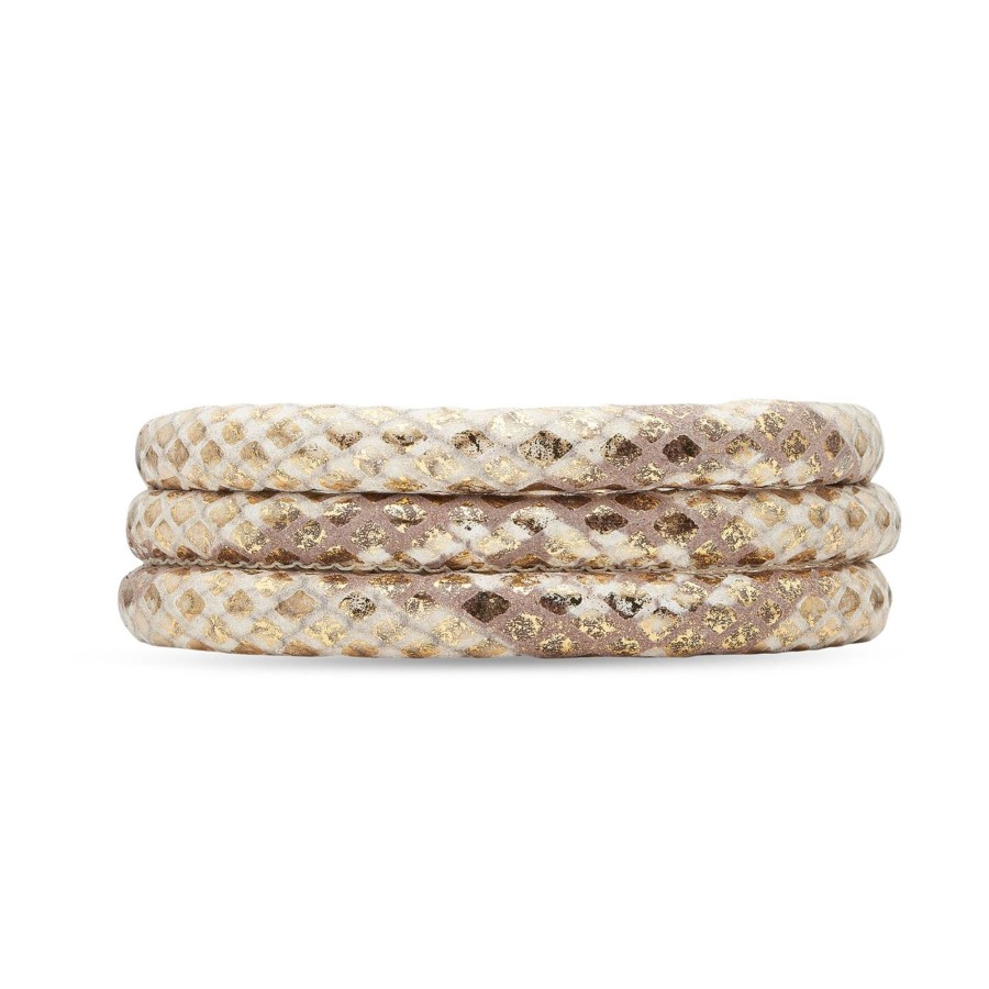 Classic Laederarmband - Gold Snake Hot