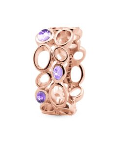 Big Amethyst Bubbles,Rosegold, Clearance