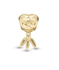 Live Love Laugh Charm Forgyldt Clearance