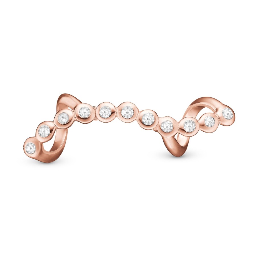 Bubbles, Rose Gold Plated Silver New