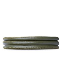 Slim Laederarmband - Olive Clearance