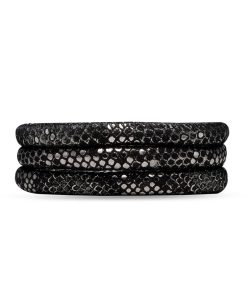 Classic Laederarmband - Silver Black Best