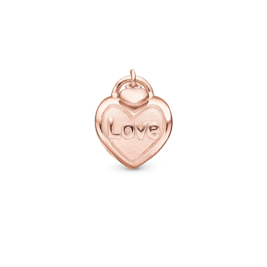 Love Lock Charm Rosa Forgyldt Online