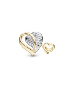 Leaf Of Love Charm Solv Forgyldt Online