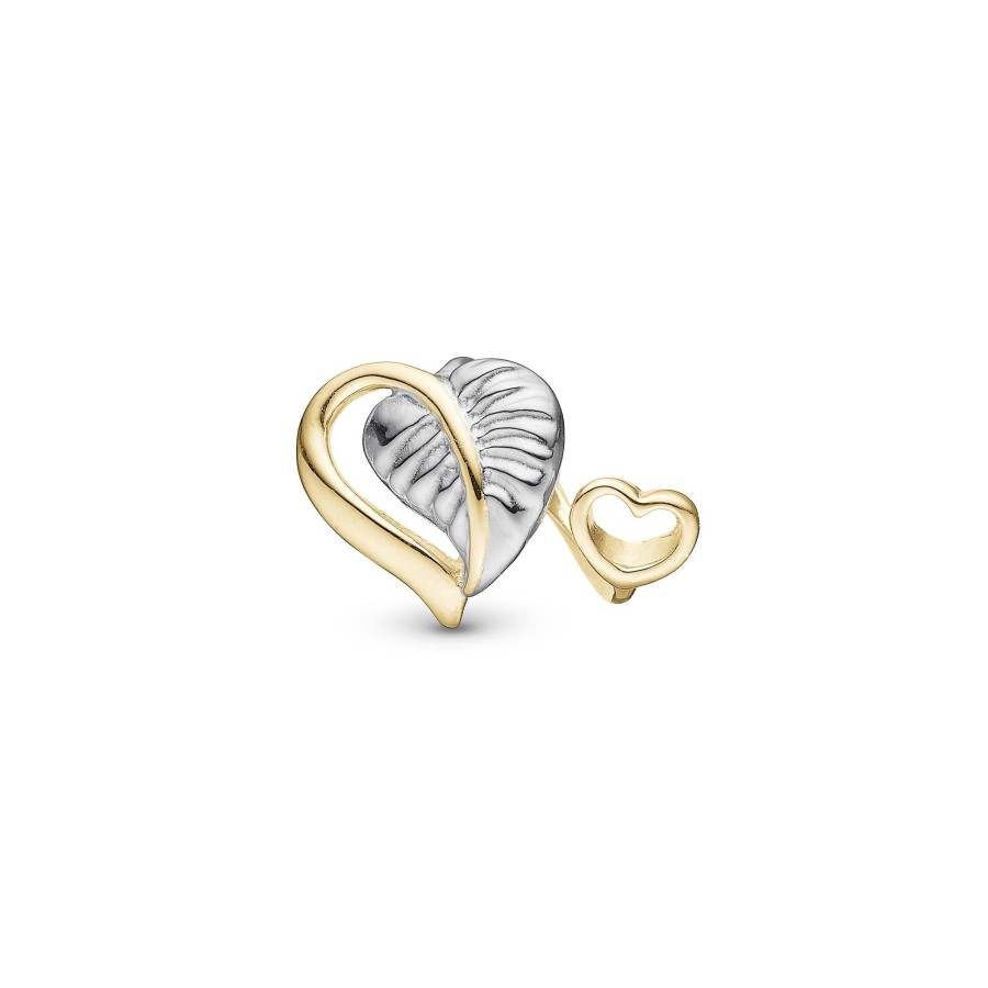 Leaf Of Love Charm Solv Forgyldt Online